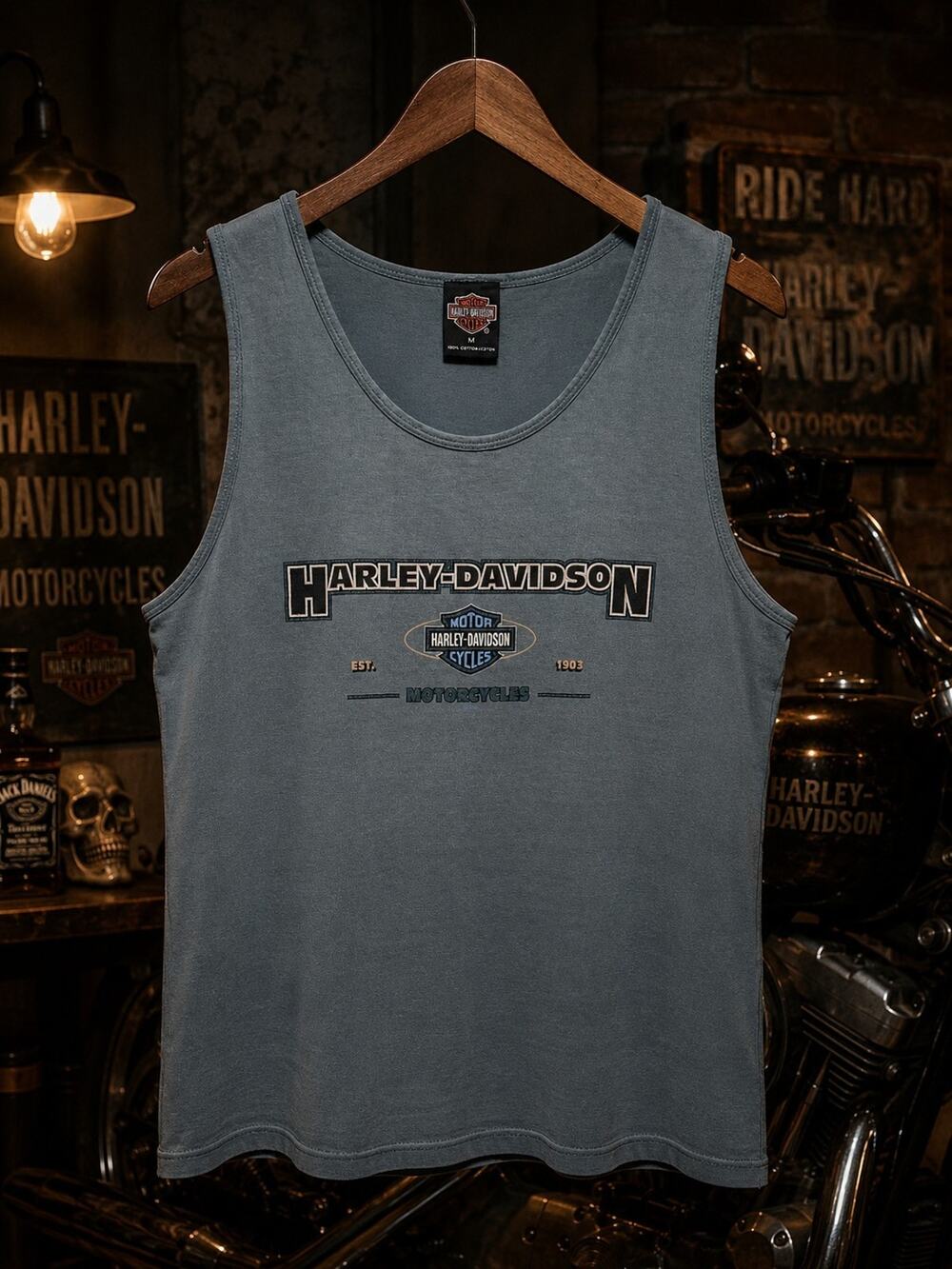 Harley Davidson St Thomas US Virgin Islands Tank Top USA Eagle Rare Vintage